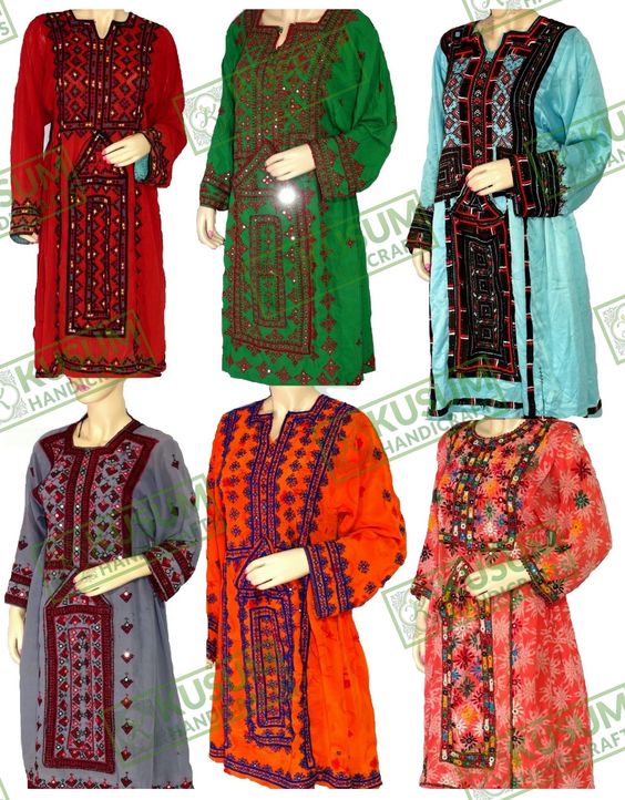 Each Balochi dress is one of a kind