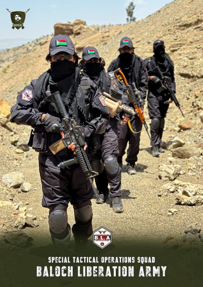 Special Tactical Operations Squad (STOQ) of Baloch Liberation Army (BLA).