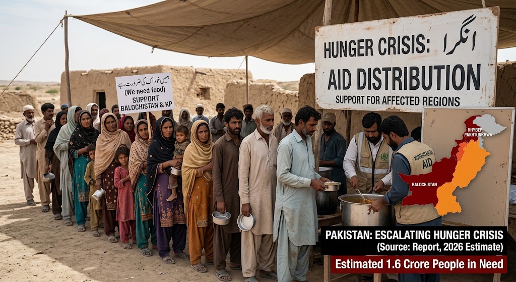 Pakistan among 10 countries facing worst hunger crisis, claims report:Around 1.6 cr people would need aid in 2026; Khyber Pakhtunkhwa and Balochistan most affected